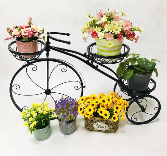 cycle shaped vase stand