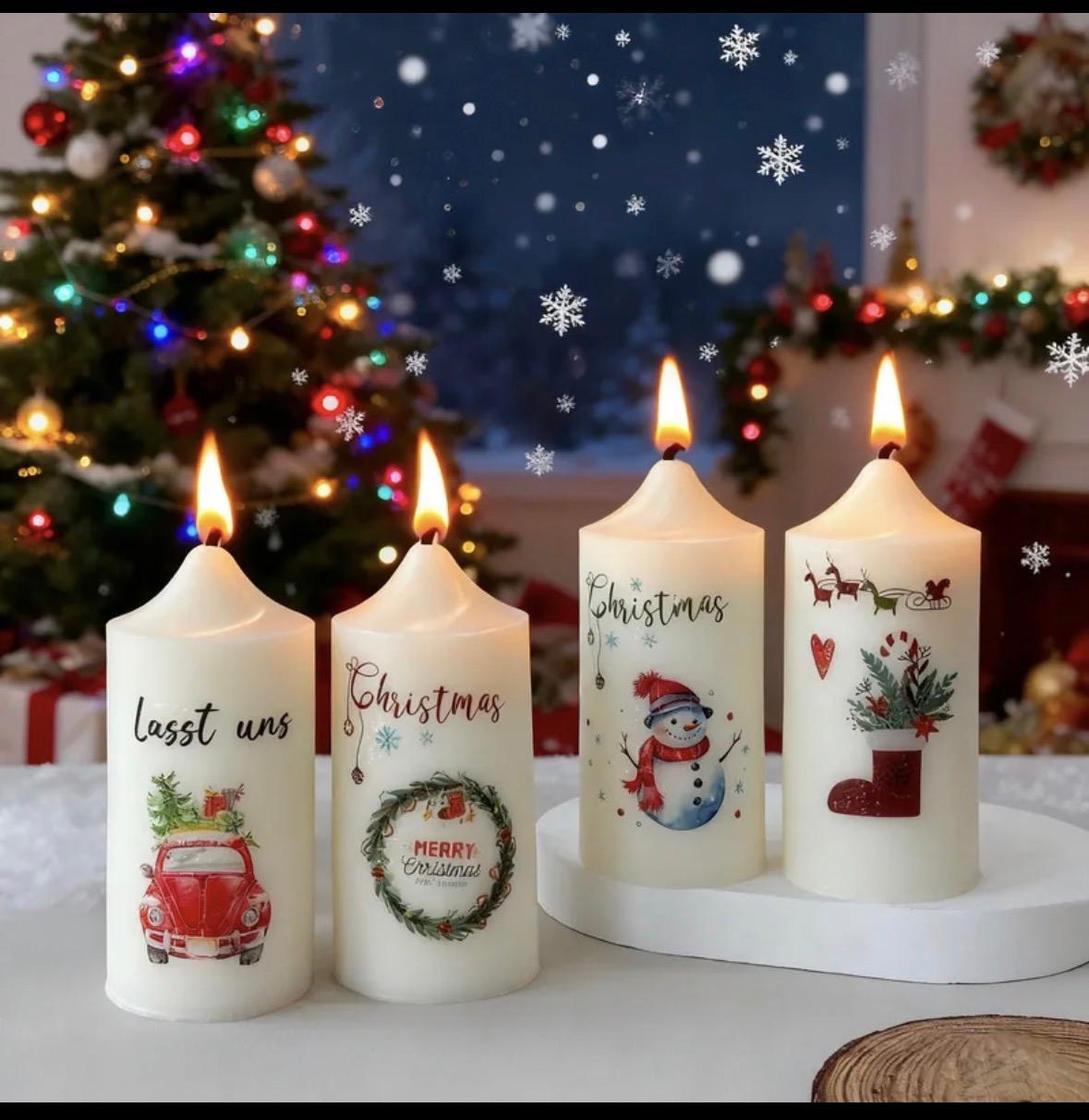 designer christmas candle