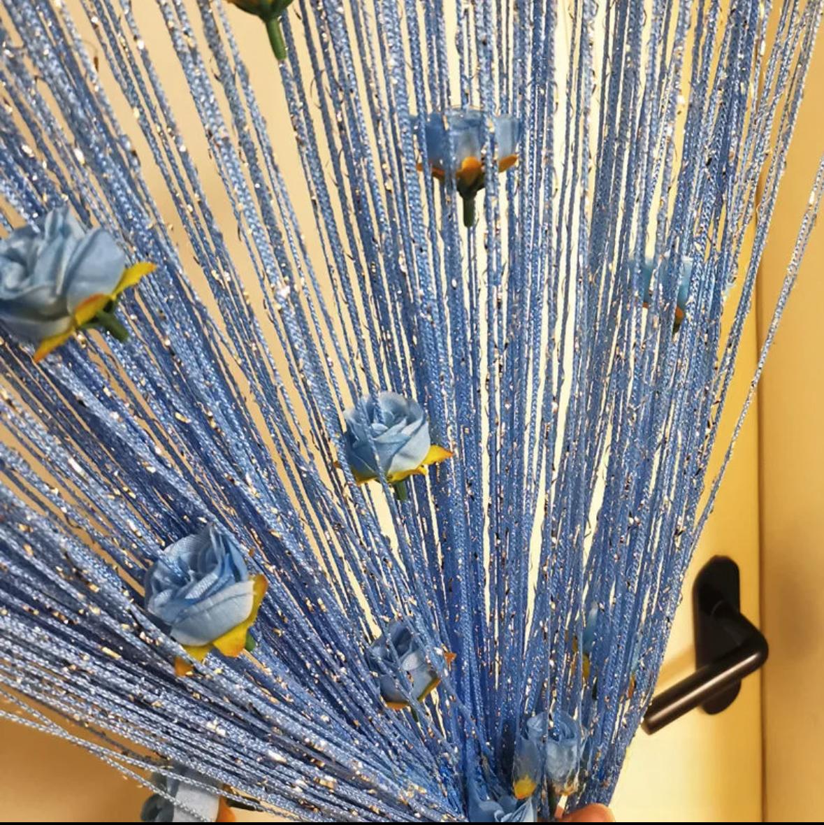 Flower String Door Curtain Beads Room Divider Window Panel Tassel Fringe Home Decor