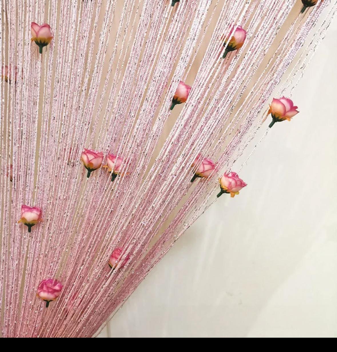 Flower String Door Curtain Beads Room Divider Window Panel Tassel Fringe Home Decor