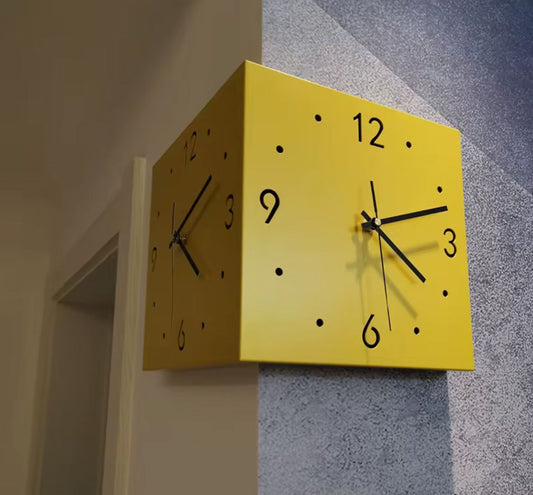 side by side designer wall clock